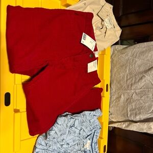 Denim & Flower Vibrant Red Kids Shorts